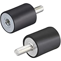 sourcing map M6 Montajes Amortiguadores Aisladores de goma Anti vibraciones D20mm x H25mm 2pcs